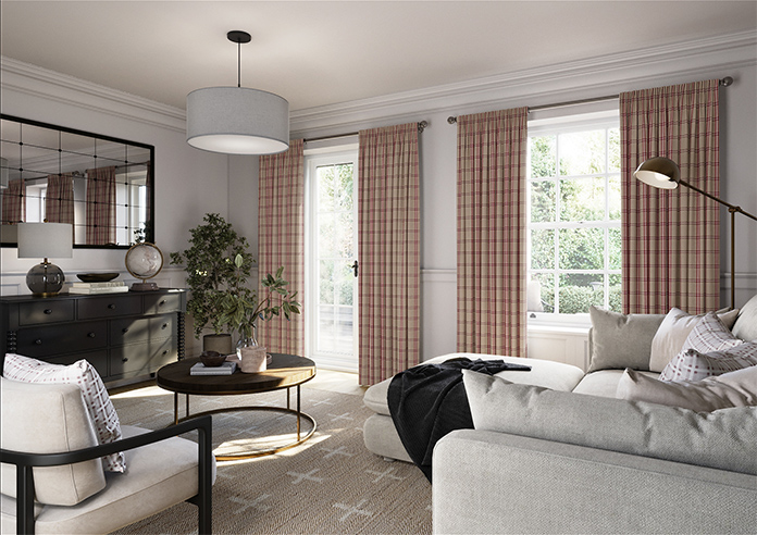 Applecross, Cranberry - Made to Measure Curtains - Image 7